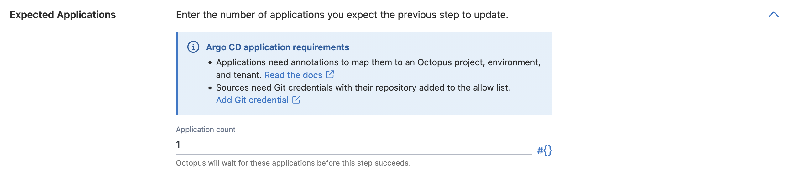 Wait for Argo CD Applications expected app count configuration